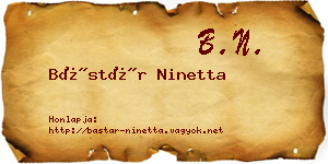 Bástár Ninetta névjegykártya